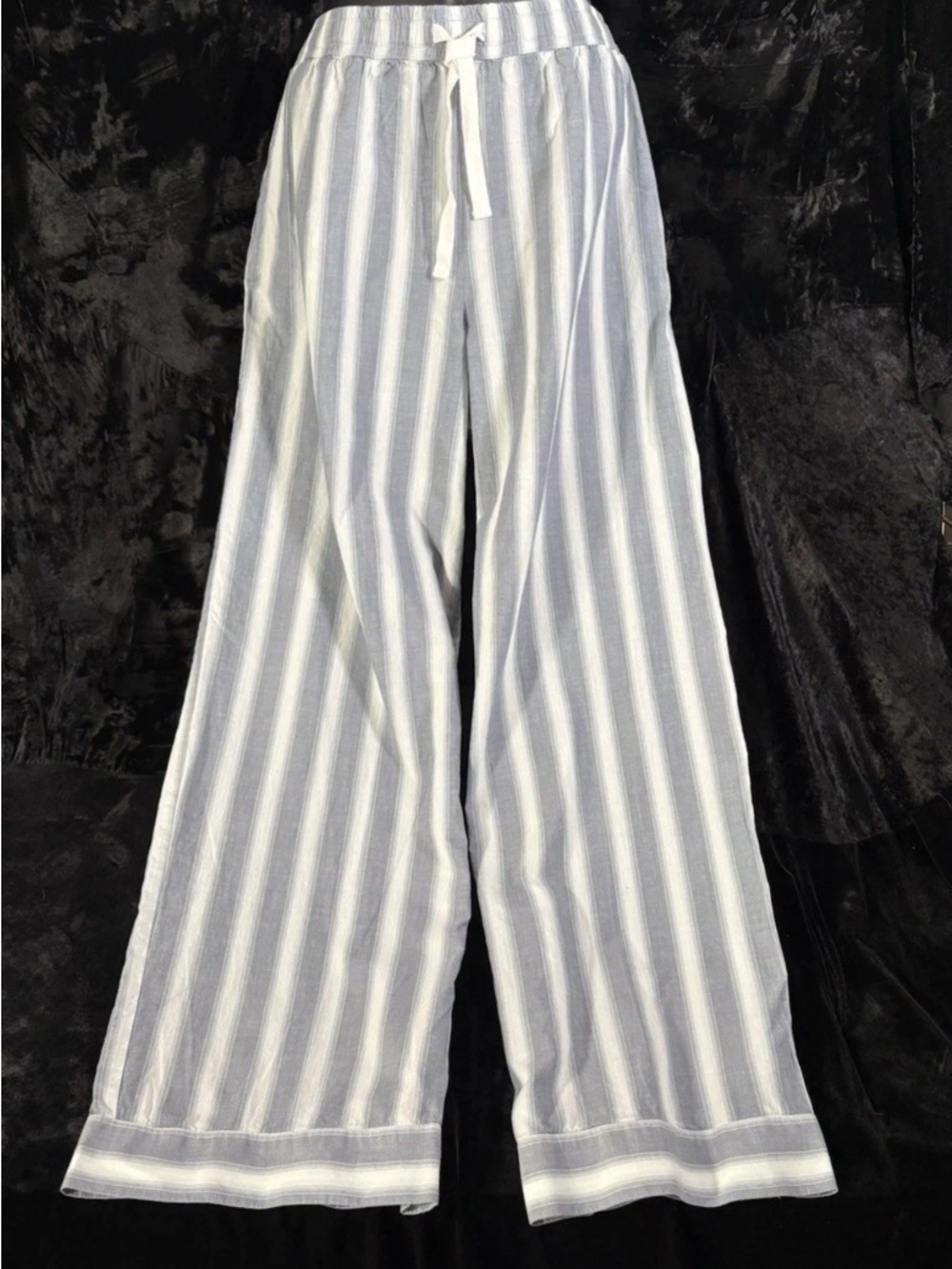 Haven Well Within Pajama Pants Women M Blue White Talbots Lounge Organic Cotton
